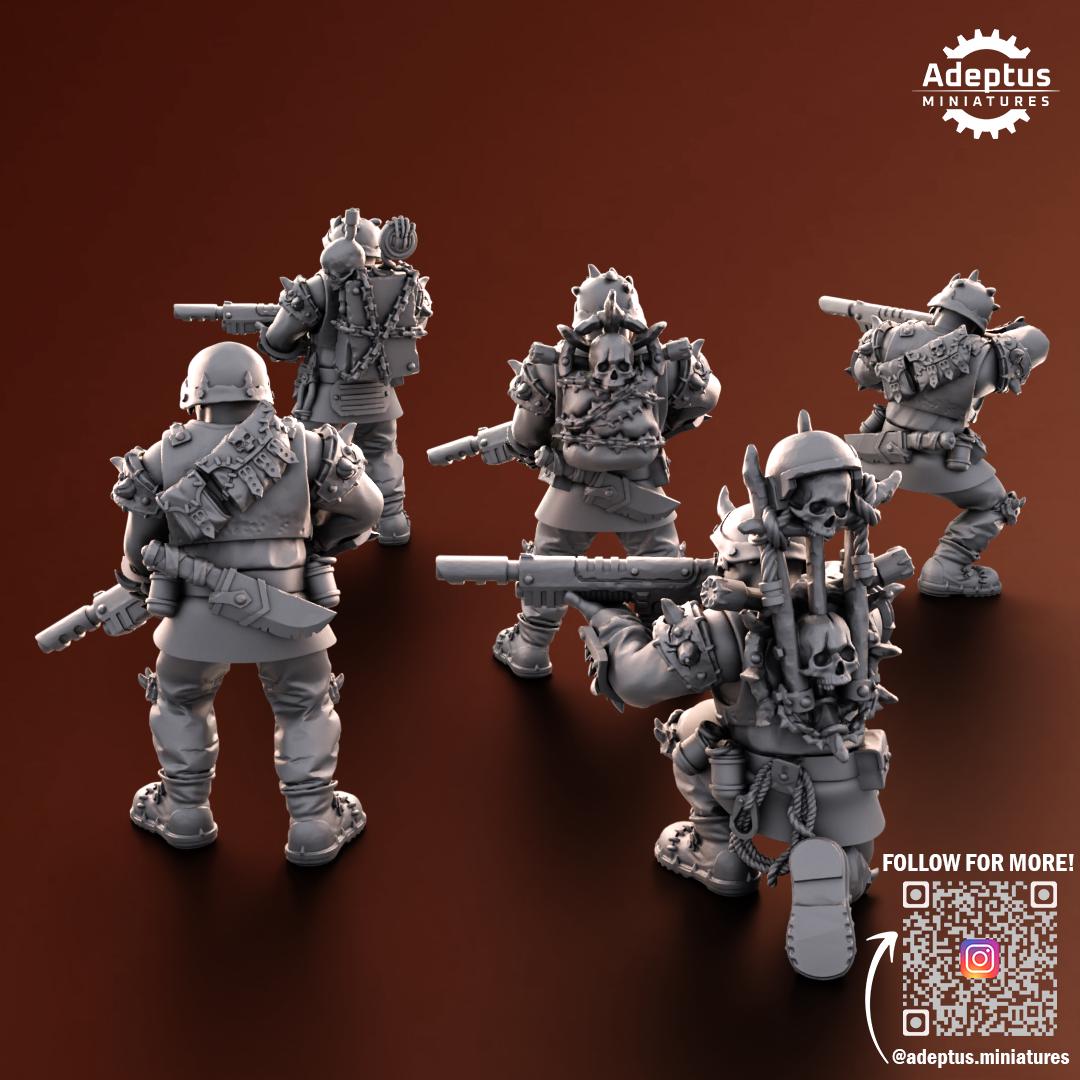 Adeptus Miniatures Twisted Horde. Renegades and Heretics Infantry Squad (Custom Order) - product image 3 of 10