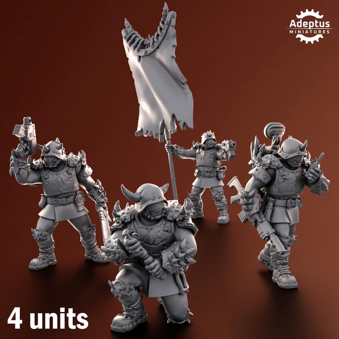 Adeptus Miniatures Twisted Horde. Renegades and Heretics Command Squad (Custom Order) - product image 1 of 8