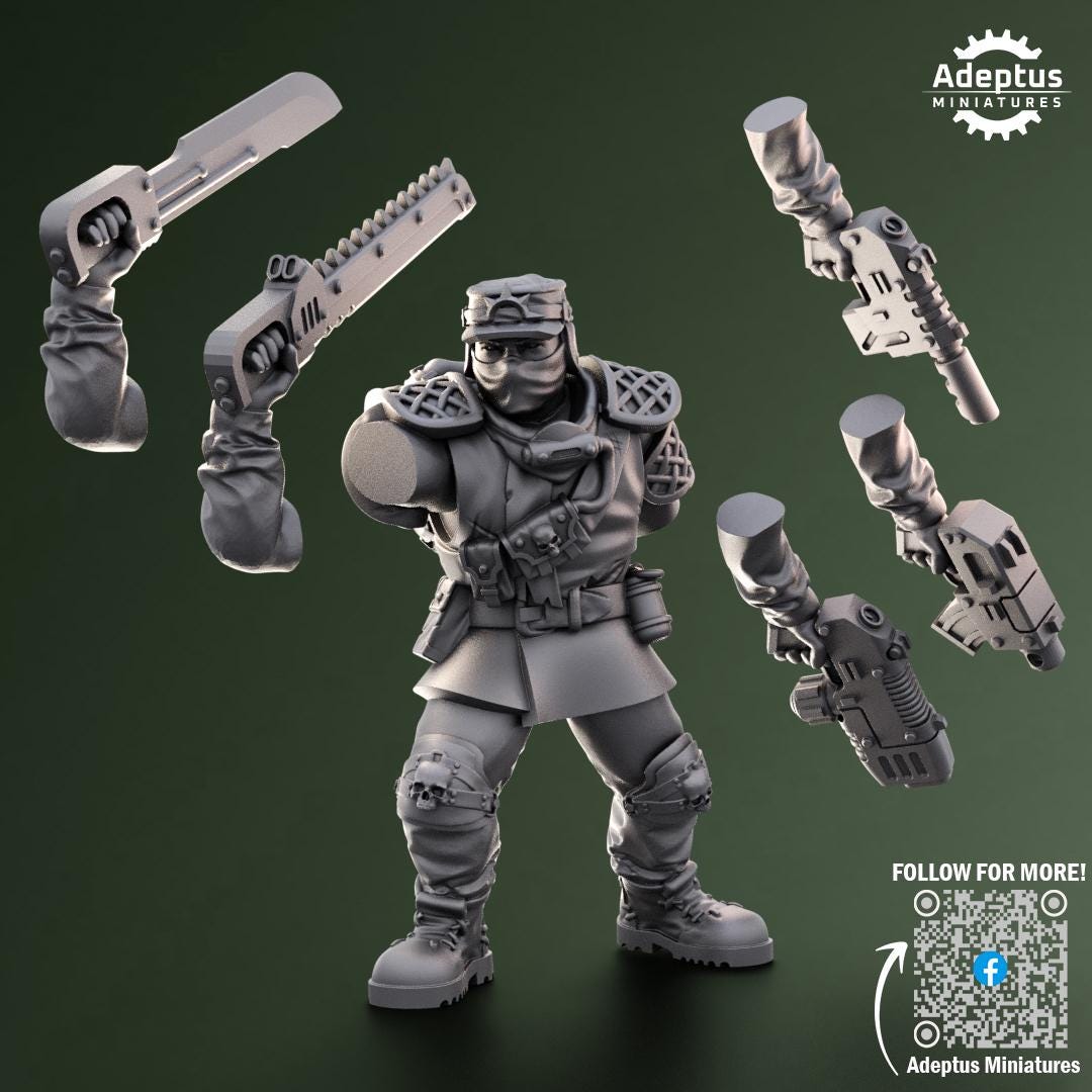 Adeptus Miniatures Sunscorch Regiment Command Squad (Custom Order) - product image 7 of 9