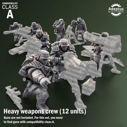 Adeptus Miniatures Sunscorch Regiment Heavy Weapons Teams x3 (Custom Order) - product image 1 of 8