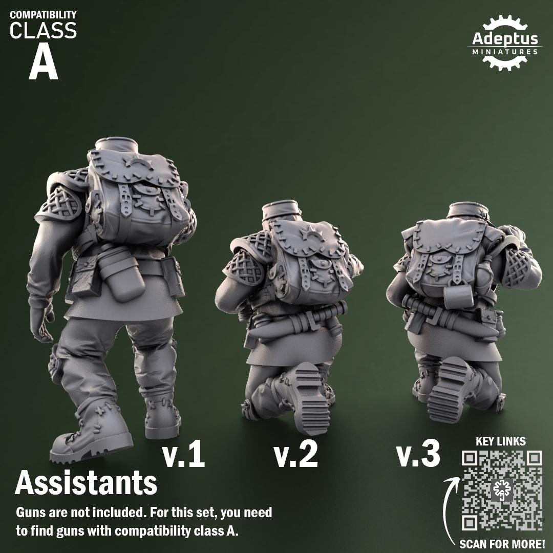 Adeptus Miniatures Sunscorch Regiment Heavy Weapons Teams x3 (Custom Order) - product image 8 of 8