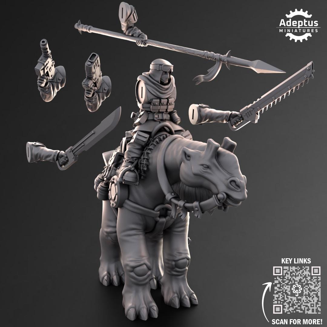 Adeptus Miniatures Khaleeth Regiment Ironhide Riders (Custom Order) - product image 3 of 5