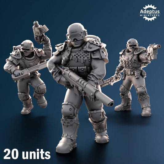 Adeptus Miniatures Greyplate Troops Infantry Squad (Custom Order) - product image 1 of 7