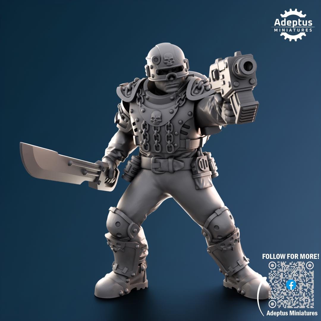 Adeptus Miniatures Greyplate Troops Command Squad (Custom Order) - product image 6 of 9