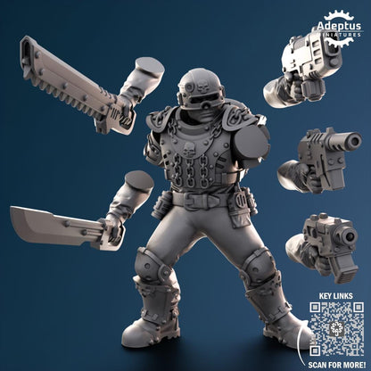 Adeptus Miniatures Greyplate Troops Command Squad (Custom Order) - product image 7 of 9