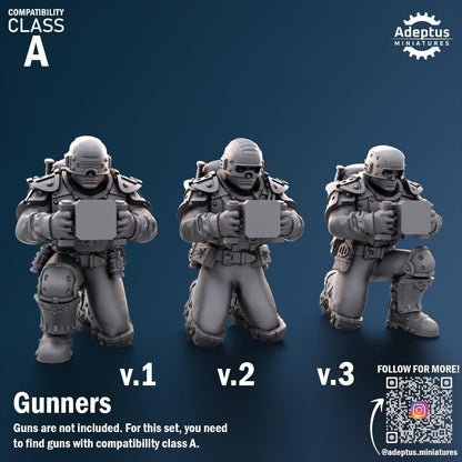 Adeptus Miniatures Greyplate Troops Heavy Weapons Teams x3 (Custom Order) - product image 3 of 8