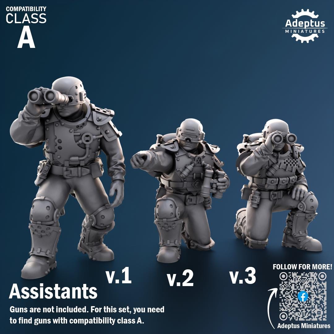 Adeptus Miniatures Greyplate Troops Heavy Weapons Teams x3 (Custom Order) - product image 7 of 8