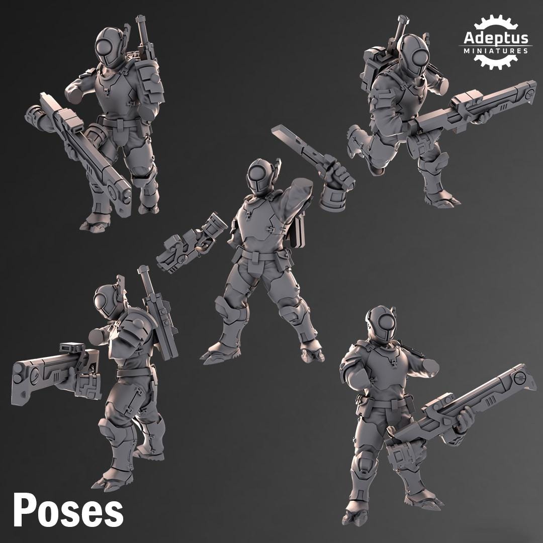 Adeptus Miniatures Line Strikers. Kae'ti (Custom Order) - product image 3 of 3