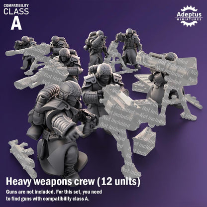 Adeptus Miniatures Iceward Division Heavy Weapons Teams x3 (Custom Order) - product image 1 of 8