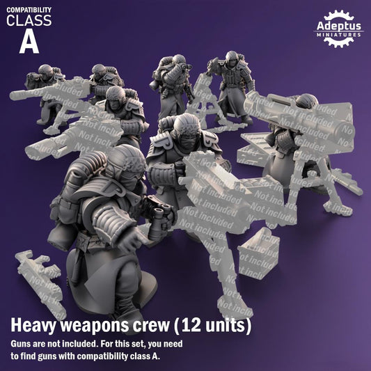 Adeptus Miniatures Iceward Division Heavy Weapons Teams x3 (Custom Order) - product image 1 of 8