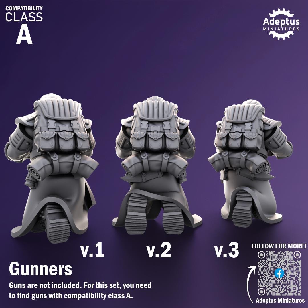 Adeptus Miniatures Iceward Division Heavy Weapons Teams x3 (Custom Order) - product image 4 of 8