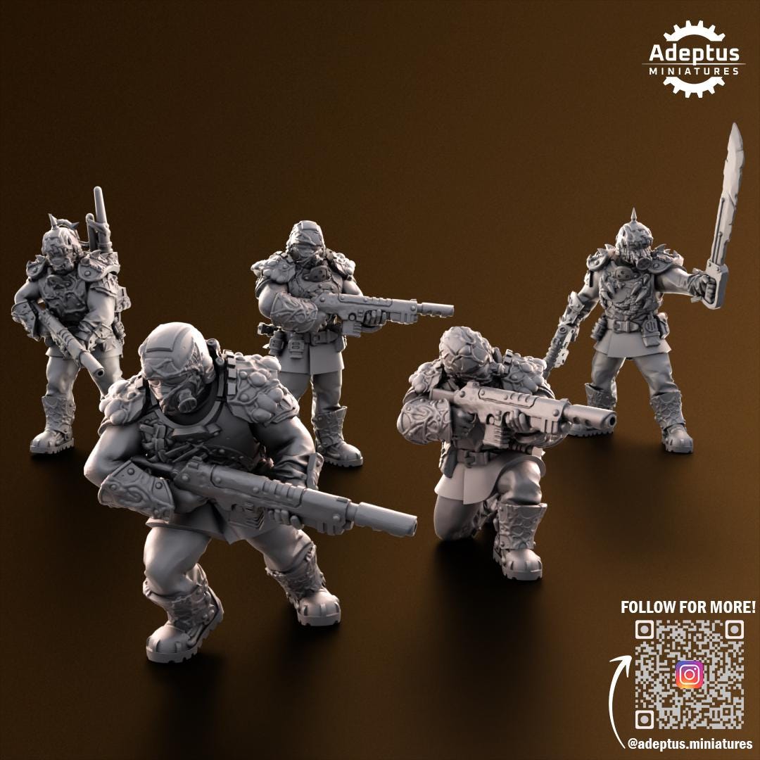 Adeptus Miniatures Sporeblight Regiment. Renegades and Heretics Infantry Squad (Custom Order) - product image 3 of 7