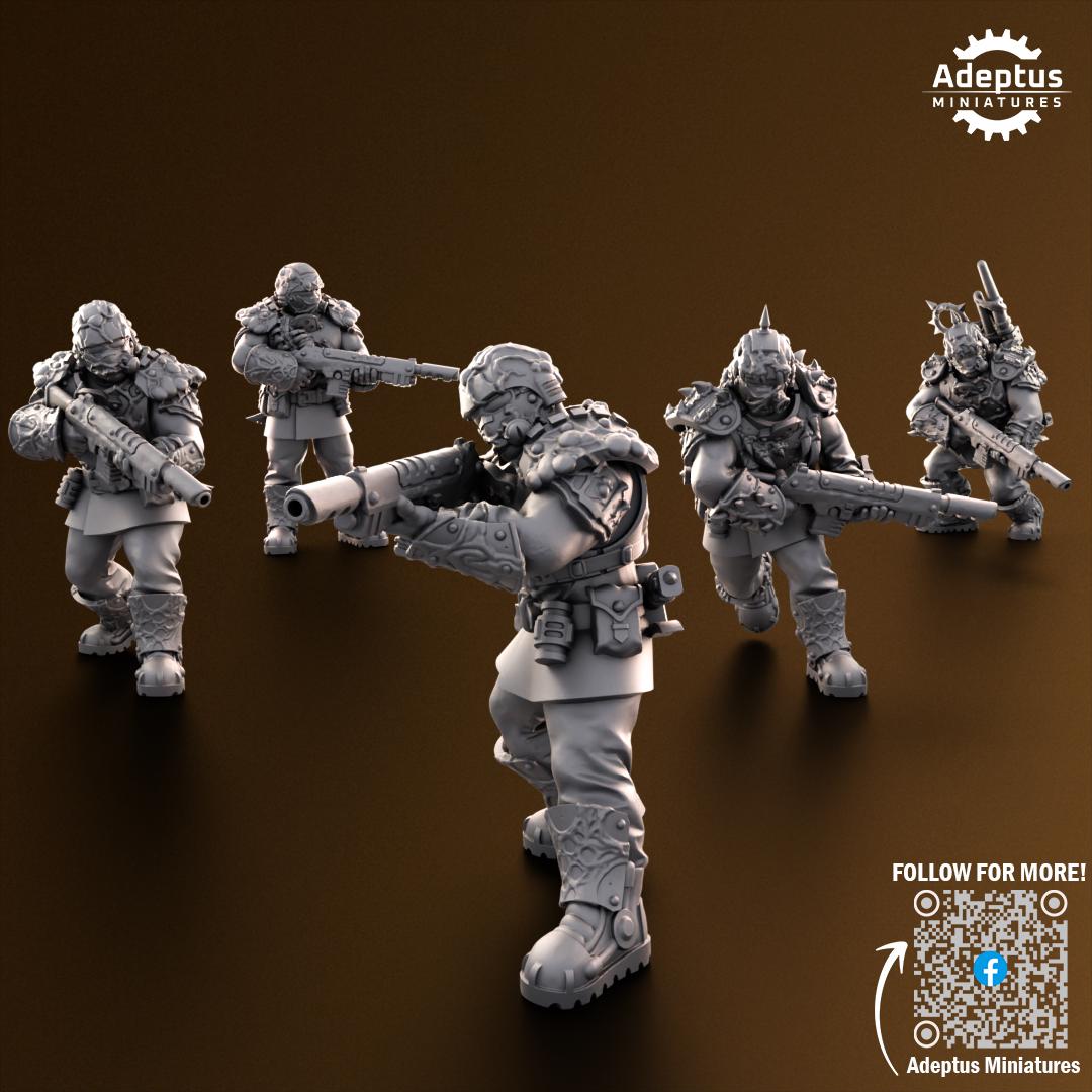 Adeptus Miniatures Sporeblight Regiment. Renegades and Heretics Infantry Squad (Custom Order) - product image 4 of 7
