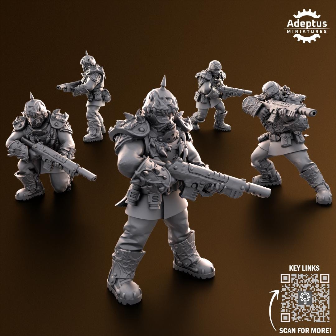 Adeptus Miniatures Sporeblight Regiment. Renegades and Heretics Infantry Squad (Custom Order) - product image 5 of 7