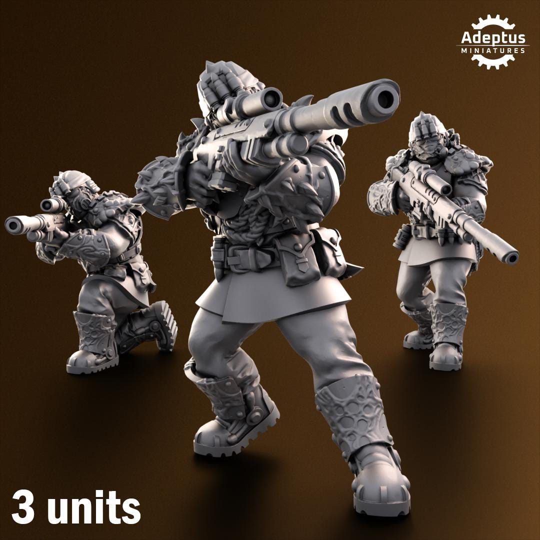 Adeptus Miniatures Sporeblight Regiment. Renegades and Heretics Snipers (Custom Order) - product image 1 of 5