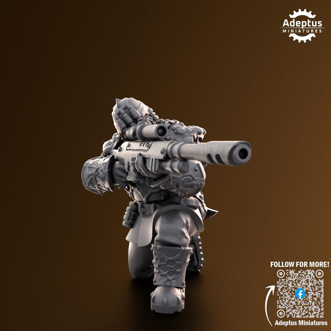 Adeptus Miniatures Sporeblight Regiment. Renegades and Heretics Snipers (Custom Order) - product image 4 of 5