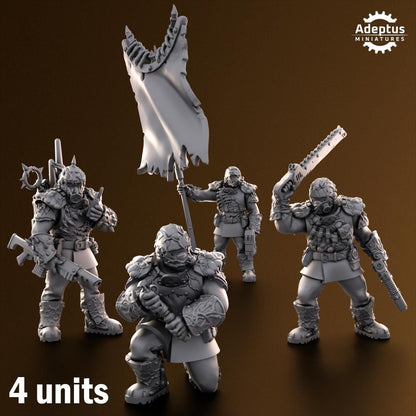 Adeptus Miniatures Sporeblight Regiment. Renegades and Heretics Command Squad (Custom Order) - product image 1 of 8