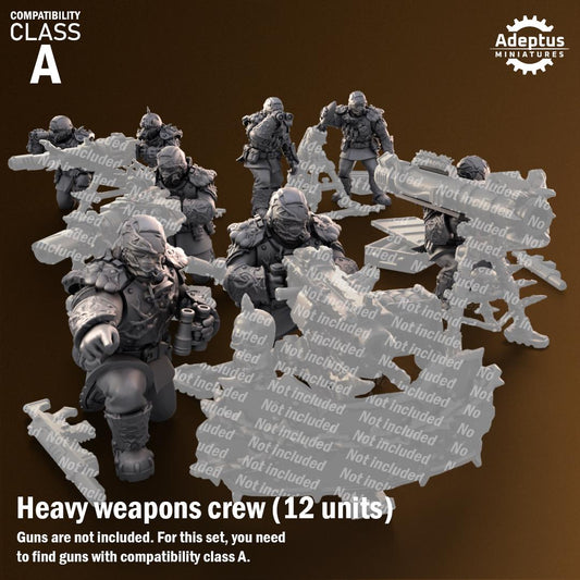 Adeptus Miniatures Sporeblight Regiment. Renegades and Heretics Heavy Weapons Teams x3 (Custom Order) - product image 1 of 8