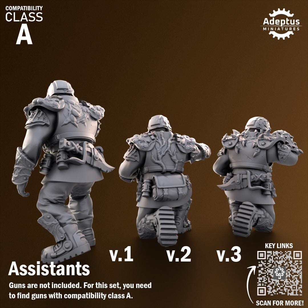 Adeptus Miniatures Sporeblight Regiment. Renegades and Heretics Heavy Weapons Teams x3 (Custom Order) - product image 8 of 8