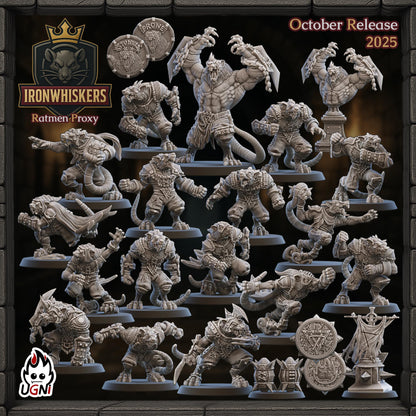 IronWhiskers Ratmen - Designed by UGNI Miniatures - Fantasy Football - product image 1 of 8