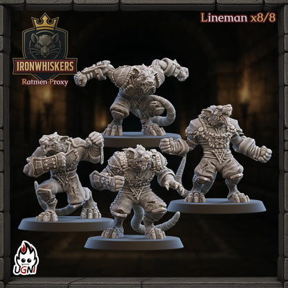 IronWhiskers Ratmen - Designed by UGNI Miniatures - Fantasy Football - product image 3 of 8