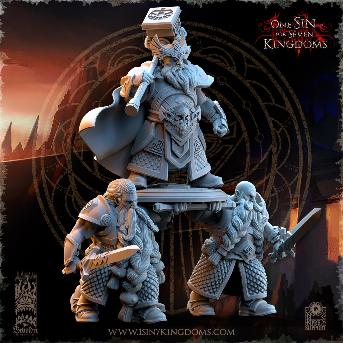 The Beholder Miniatures Throngrim, King of the Mountain Heart - Fantasy / D&D (Custom Order) - product image 5 of 8