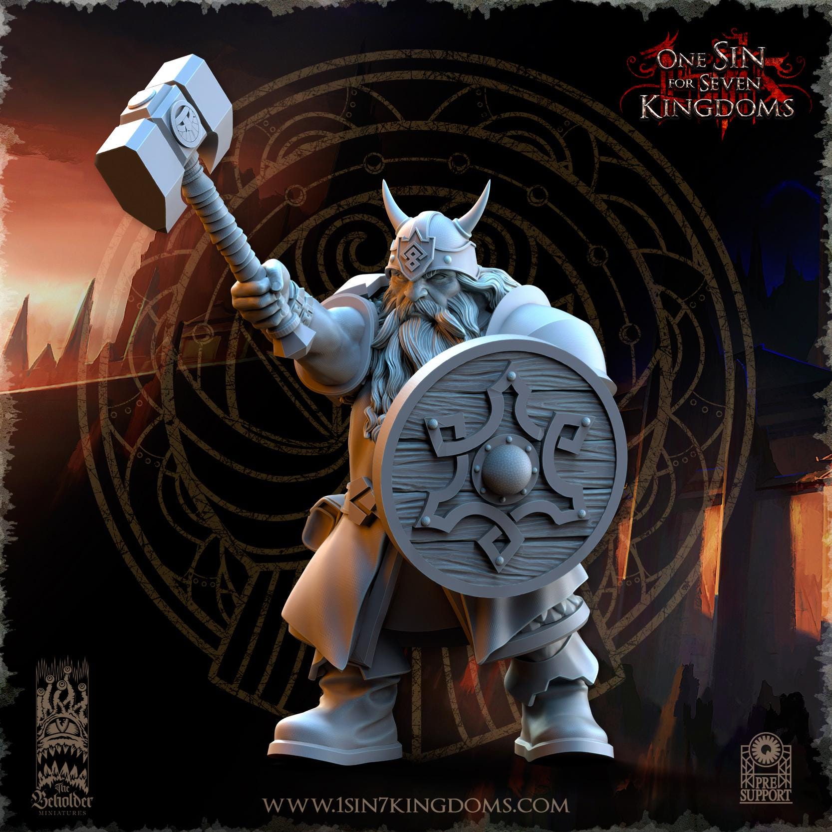 The Beholder Miniatures Dwarven Kingdoms Warriors - Fantasy / D&D (Custom Order) - product image 3 of 7
