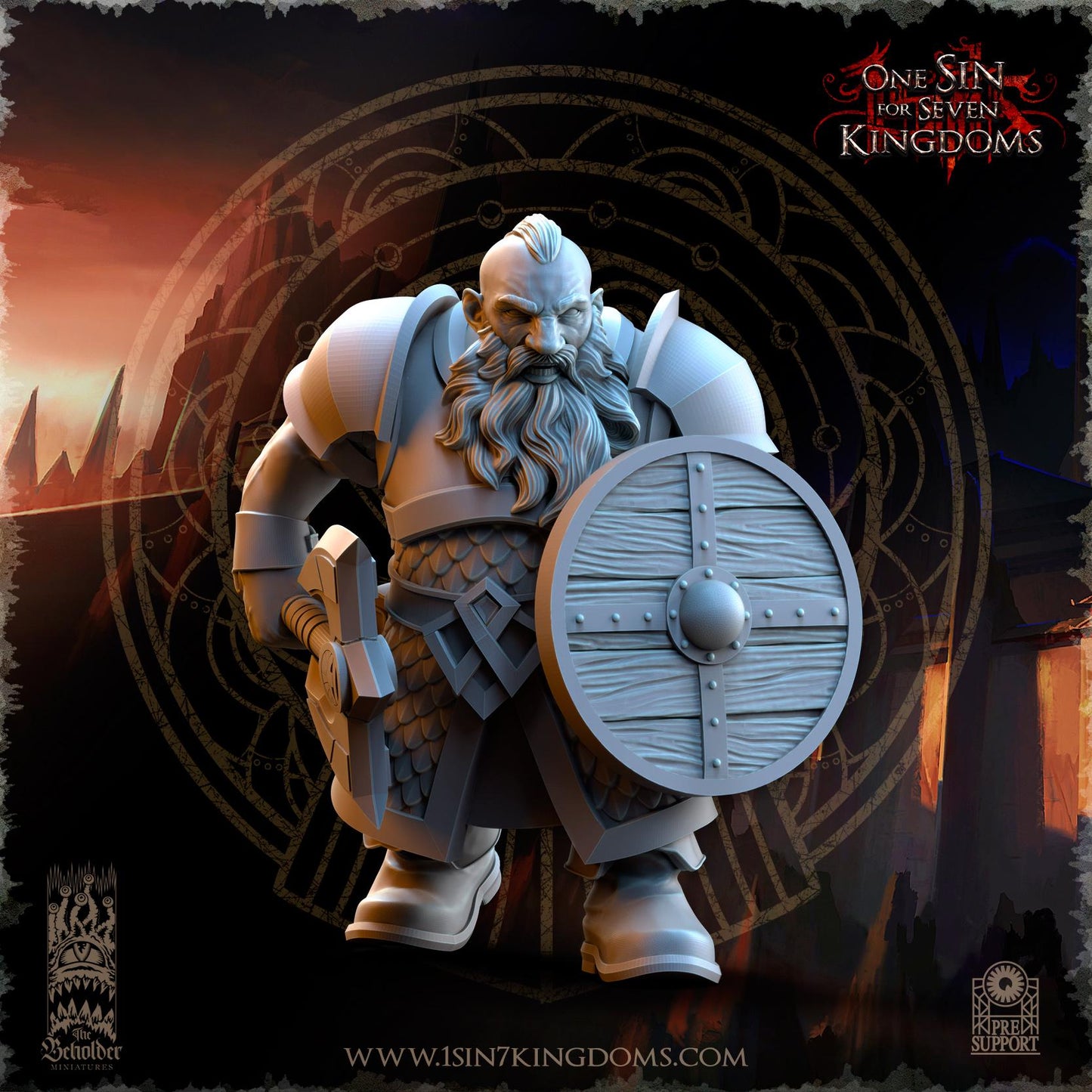 The Beholder Miniatures Dwarven Kingdoms Warriors - Fantasy / D&D (Custom Order) - product image 4 of 7