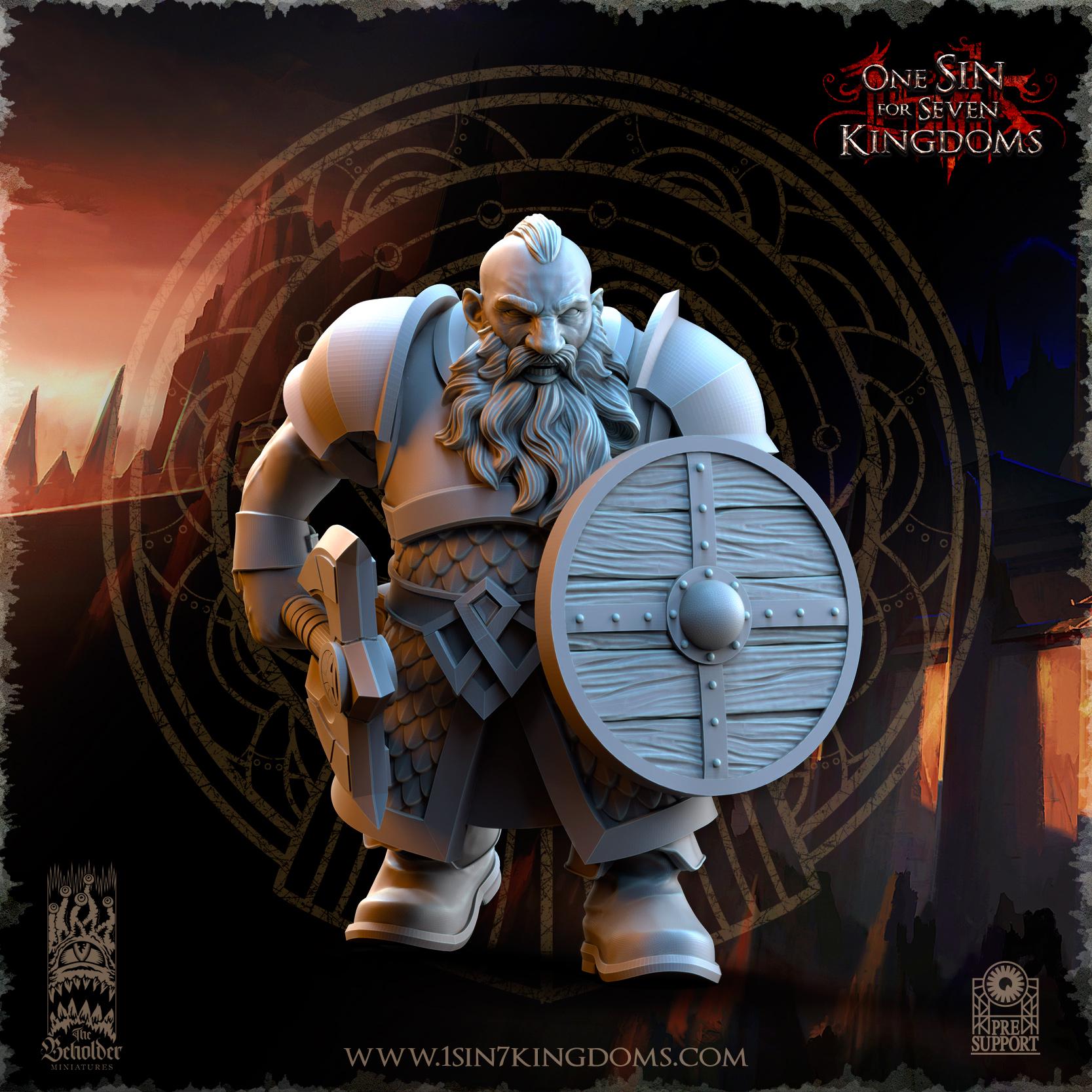 The Beholder Miniatures Dwarven Kingdoms Warriors - Fantasy / D&D (Custom Order) - product image 4 of 7