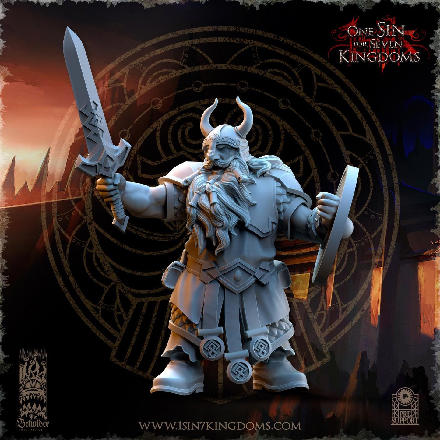 The Beholder Miniatures Dwarven Kingdoms Warriors - Fantasy / D&D (Custom Order) - product image 5 of 7