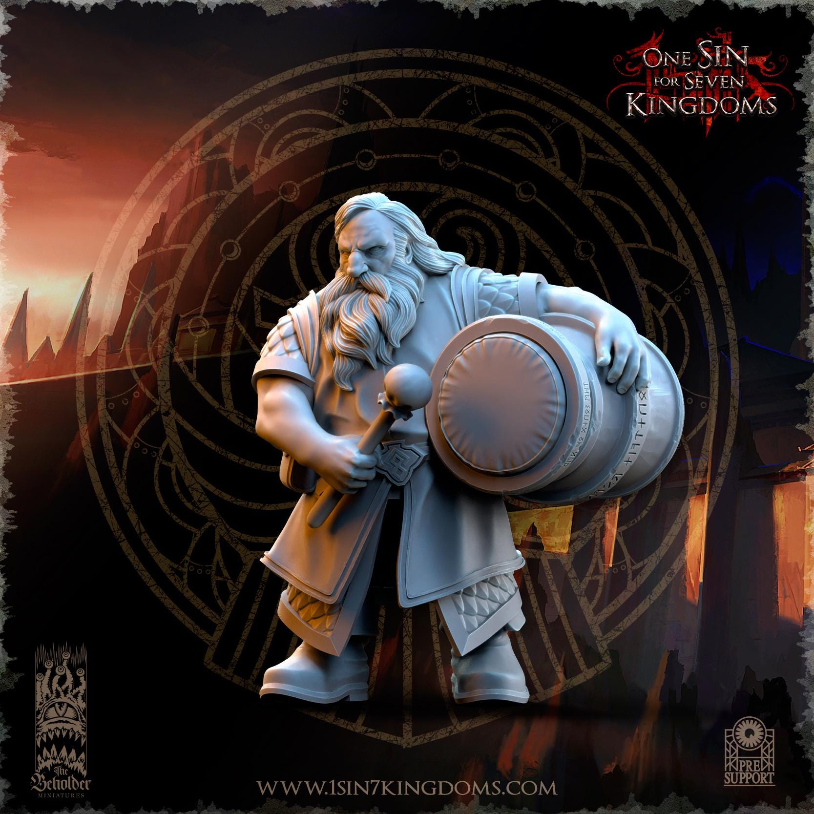 The Beholder Miniatures Dwarven Kingdoms Warriors - Fantasy / D&D (Custom Order) - product image 7 of 7