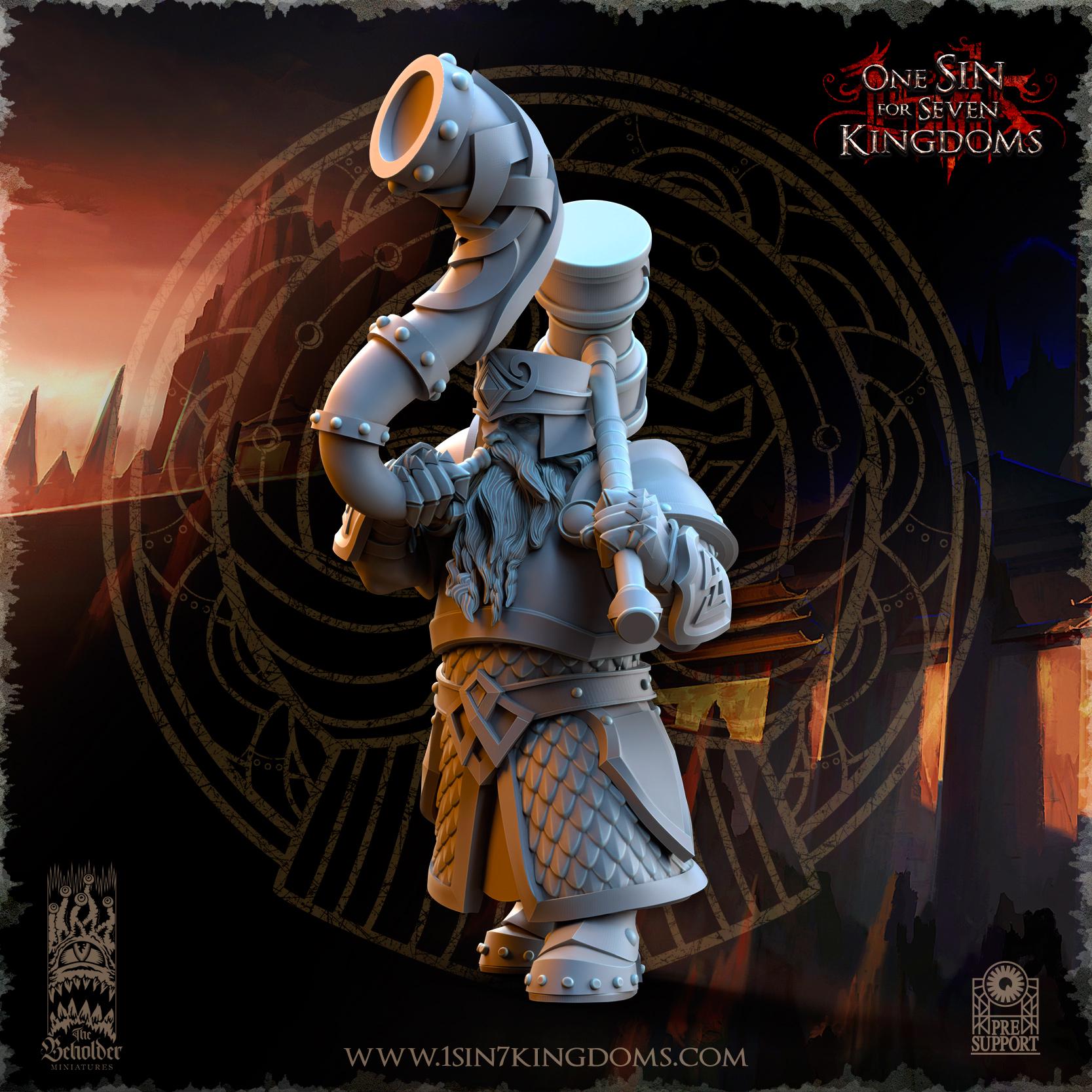 The Beholder Miniatures Dwarven Kingdoms Hammer Brotherhood Warriors - Fantasy / D&D (Custom Order) - product image 7 of 8