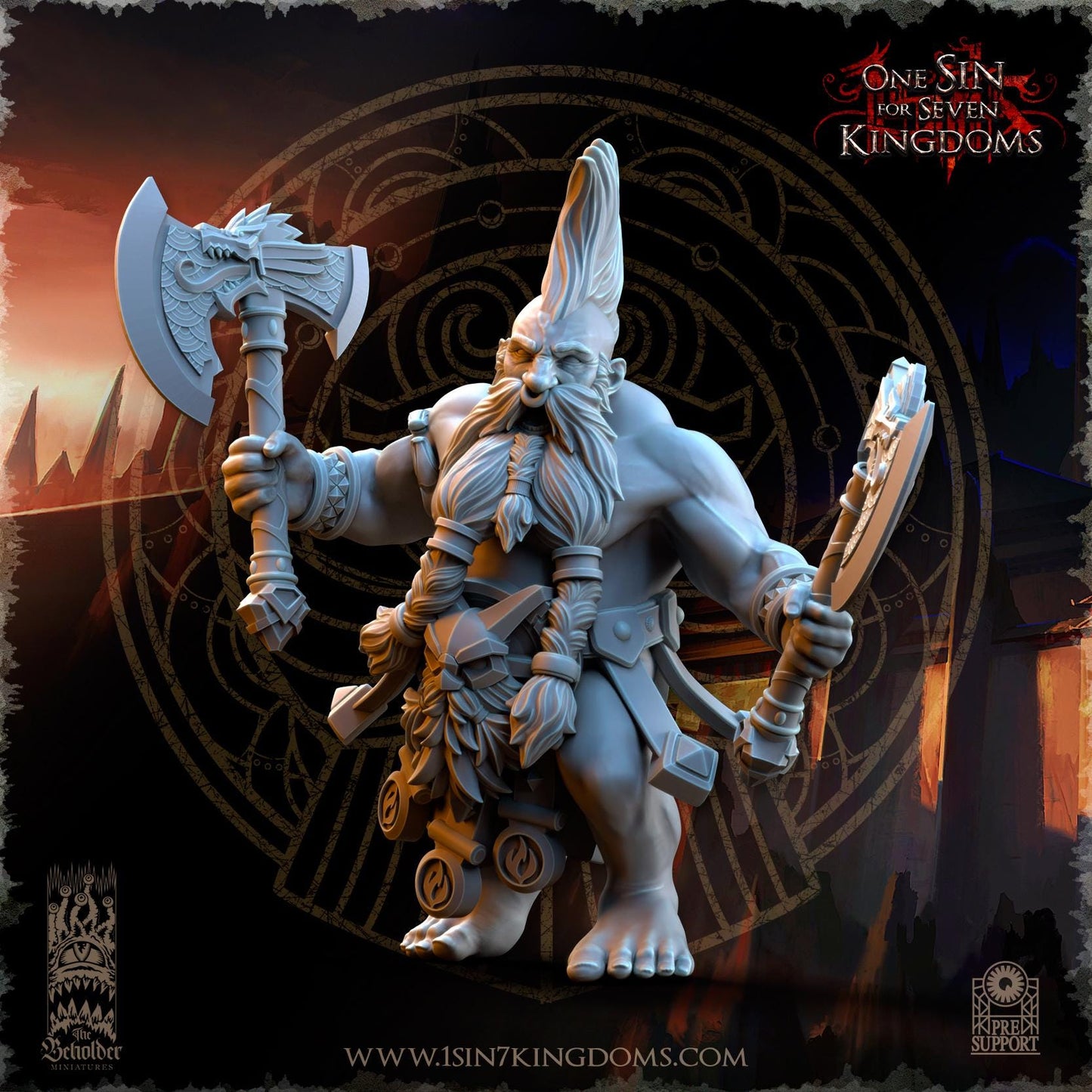 The Beholder Miniatures Tharin Fyrebeard - Fantasy / D&D (Custom Order) - product image 6 of 10