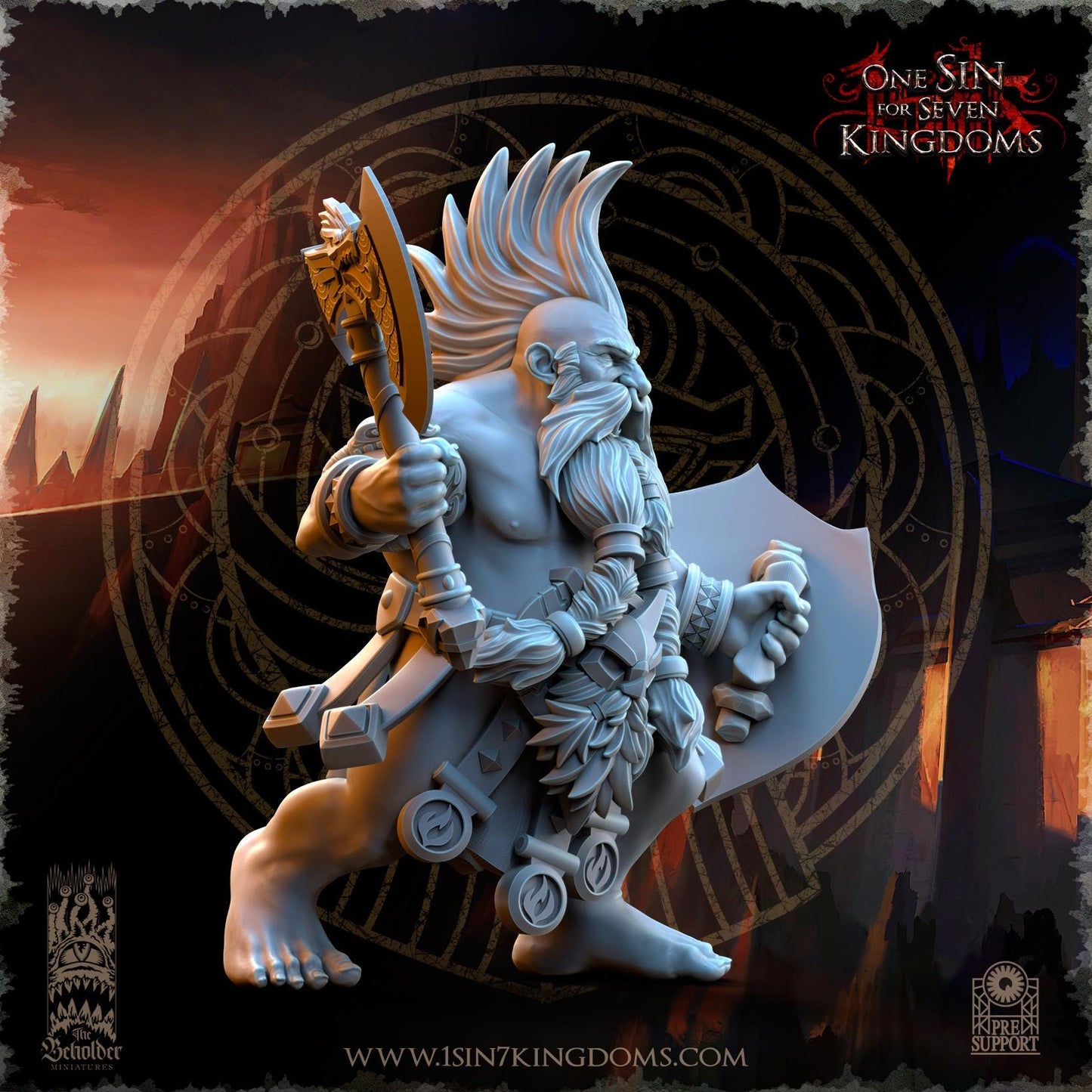 The Beholder Miniatures Tharin Fyrebeard - Fantasy / D&D (Custom Order) - product image 8 of 10