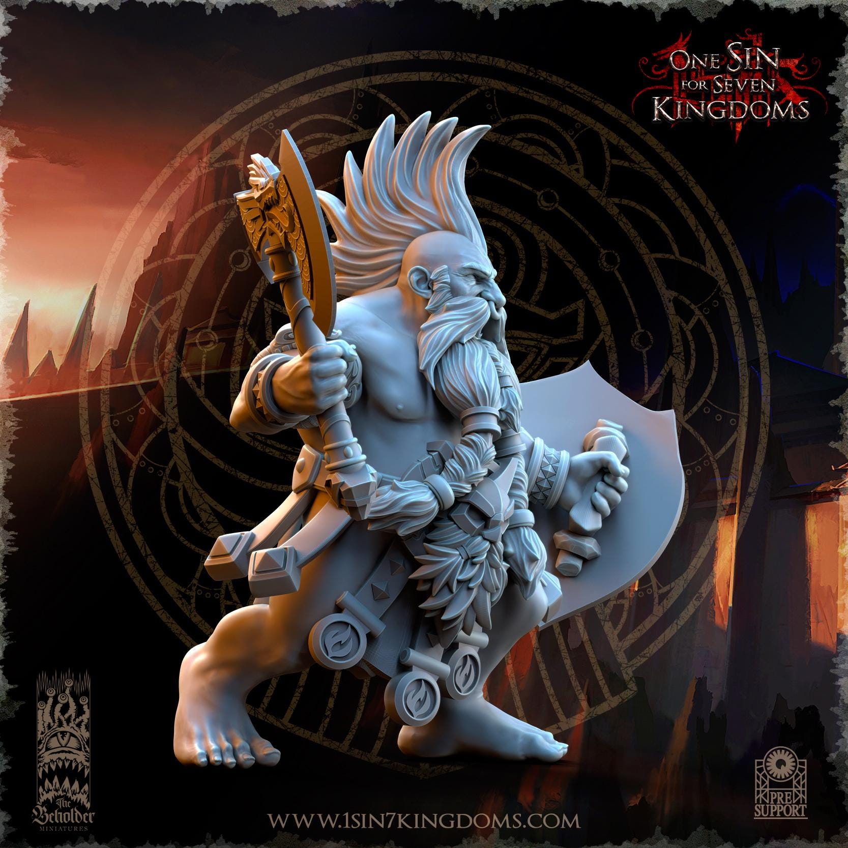 The Beholder Miniatures Tharin Fyrebeard - Fantasy / D&D (Custom Order) - product image 8 of 10