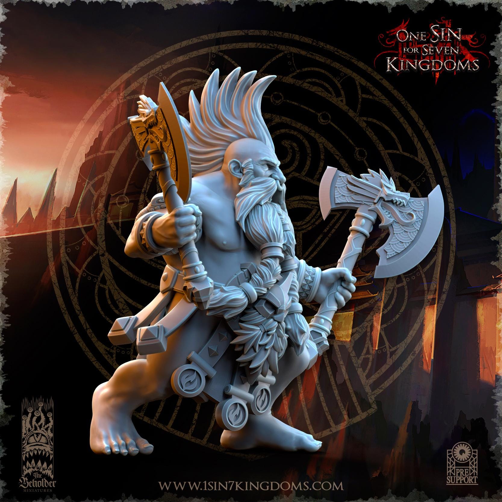 The Beholder Miniatures Tharin Fyrebeard - Fantasy / D&D (Custom Order) - product image 3 of 10