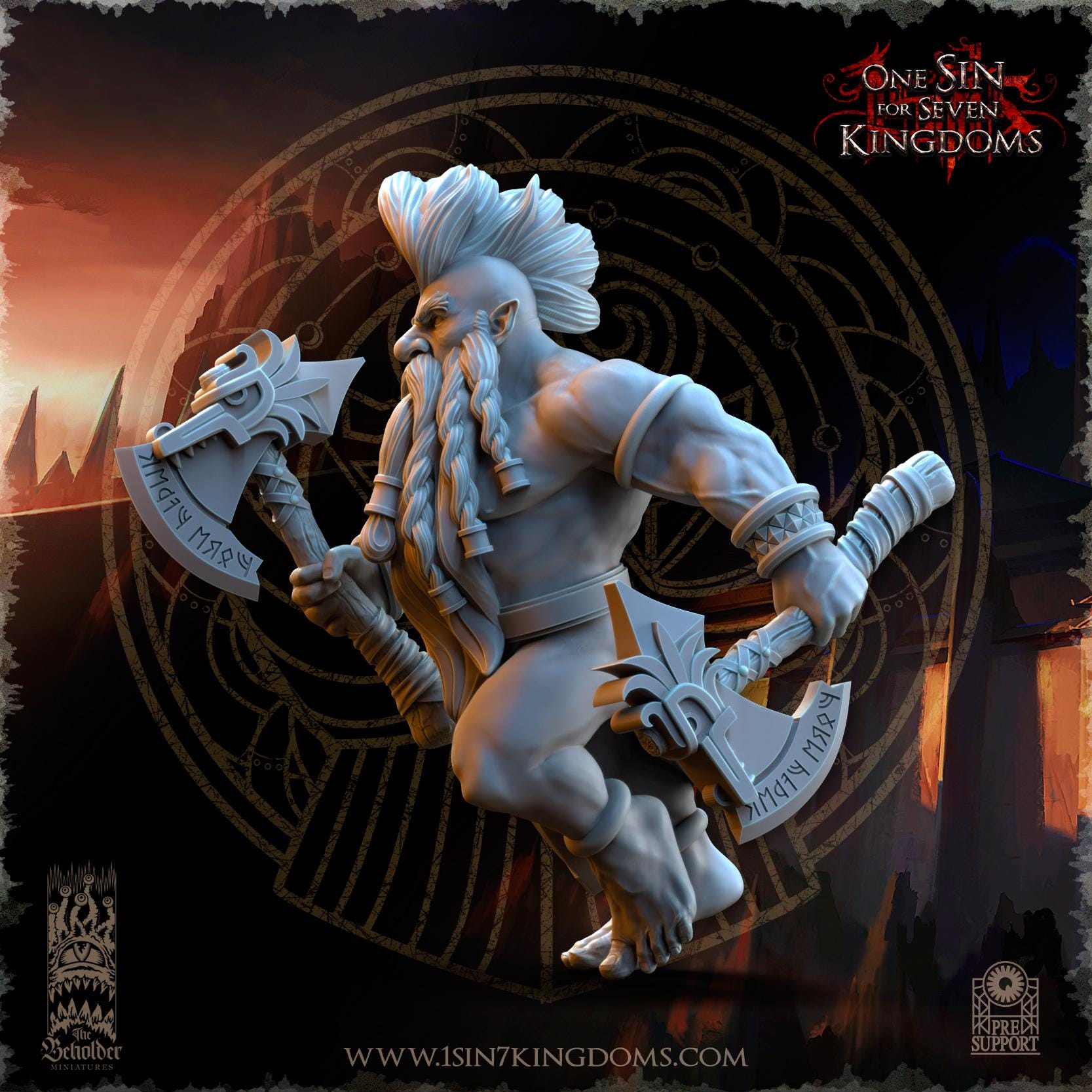 The Beholder Miniatures Dwarven Kingdoms Slayers of Molten Core - Fantasy / D&D (Custom Order) - product image 6 of 8