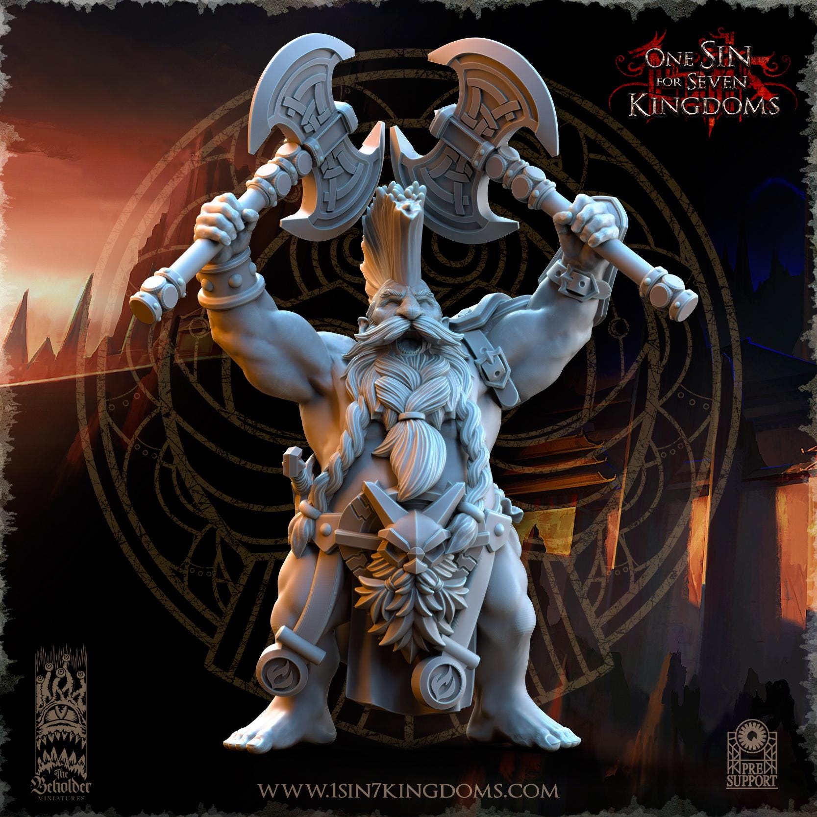 The Beholder Miniatures Dwarven Kingdoms Slayers of Molten Core - Fantasy / D&D (Custom Order) - product image 5 of 8