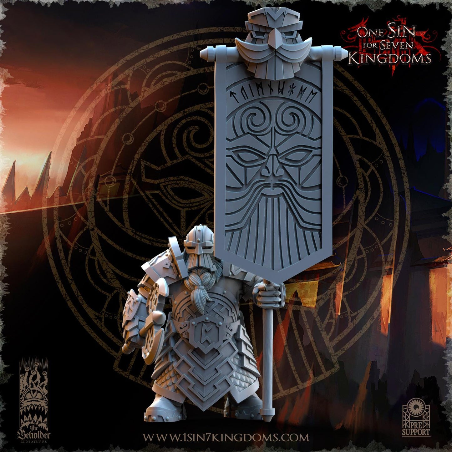 The Beholder Miniatures Dwarven Kingdoms Ironheads Warriors - Fantasy / D&D (Custom Order) - product image 7 of 7