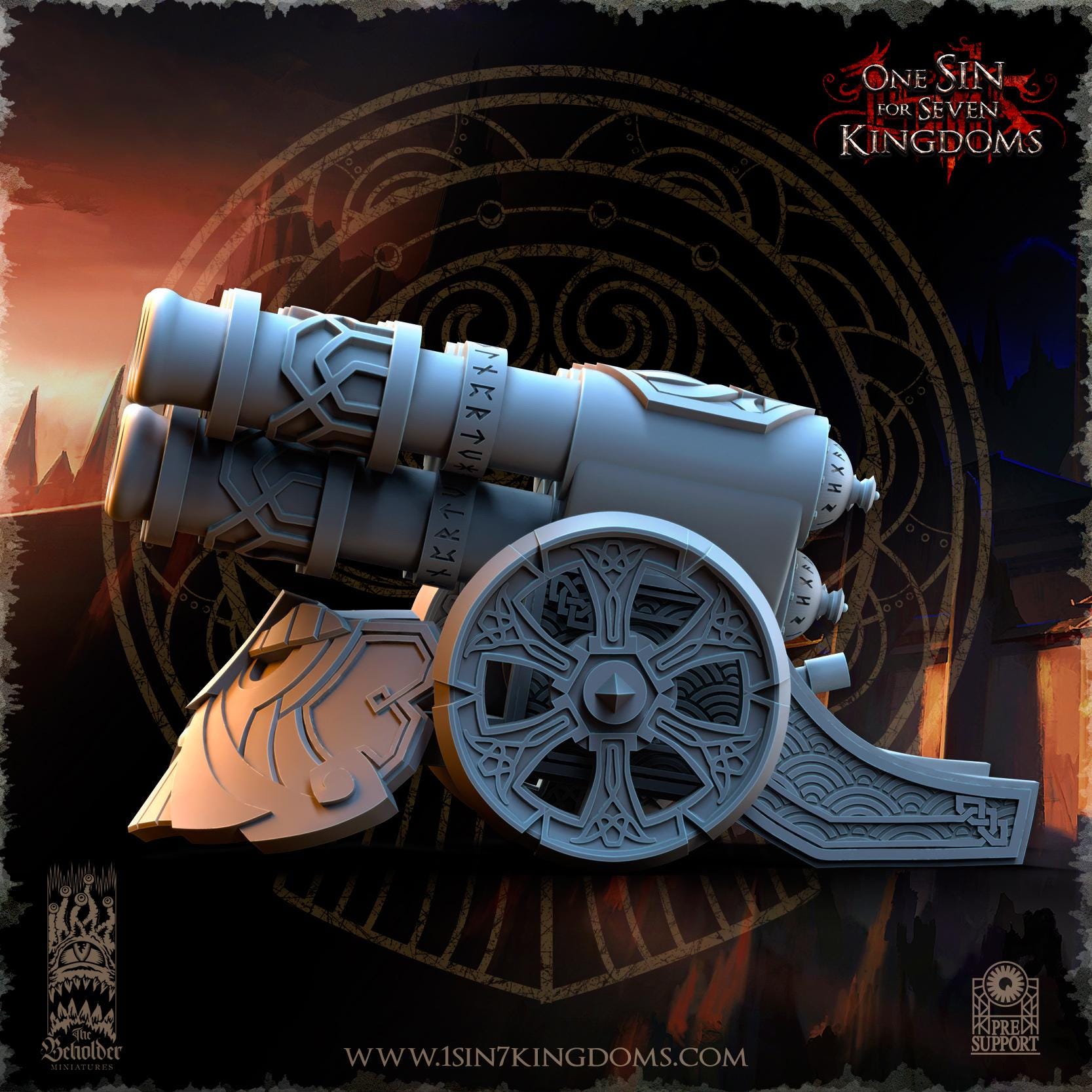 The Beholder Miniatures Dwarven Kingdoms Volcano Battery - Fantasy / D&D (Custom Order) - product image 3 of 10