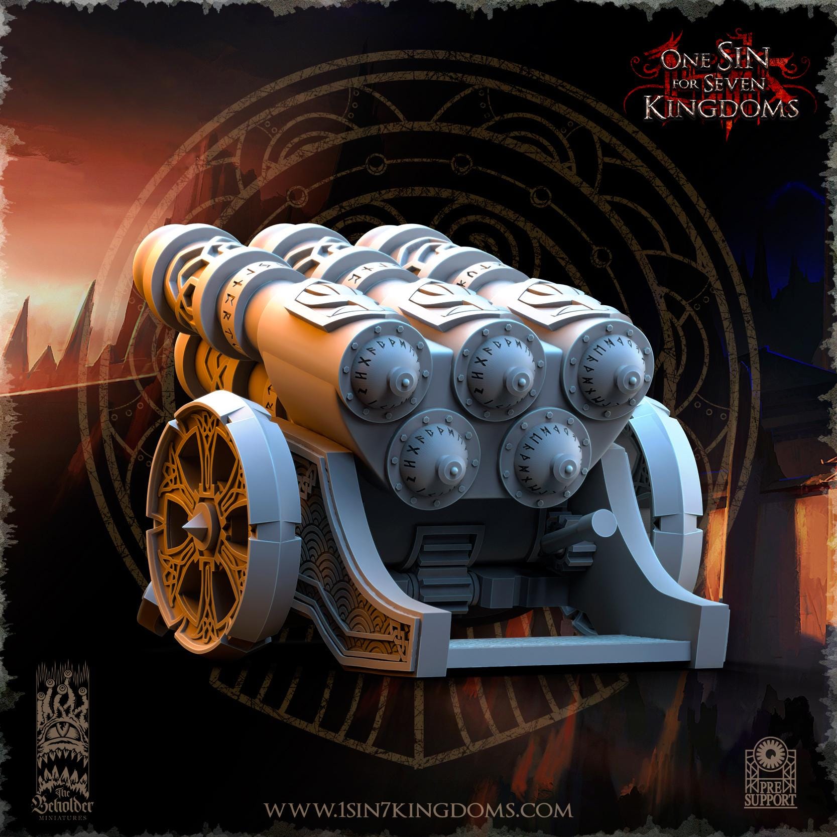 The Beholder Miniatures Dwarven Kingdoms Volcano Battery - Fantasy / D&D (Custom Order) - product image 4 of 10