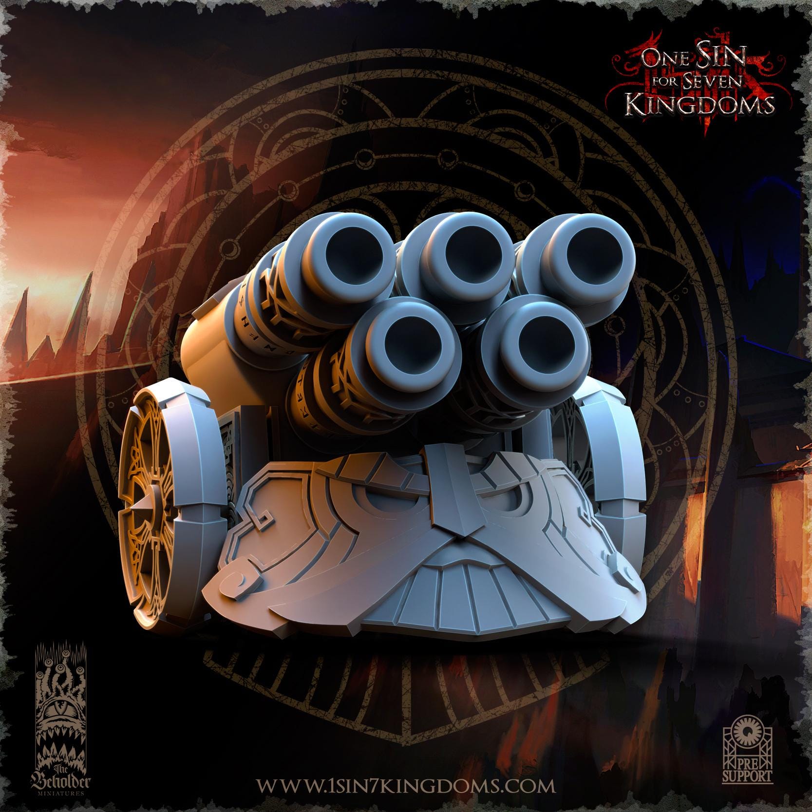 The Beholder Miniatures Dwarven Kingdoms Volcano Battery - Fantasy / D&D (Custom Order) - product image 6 of 10