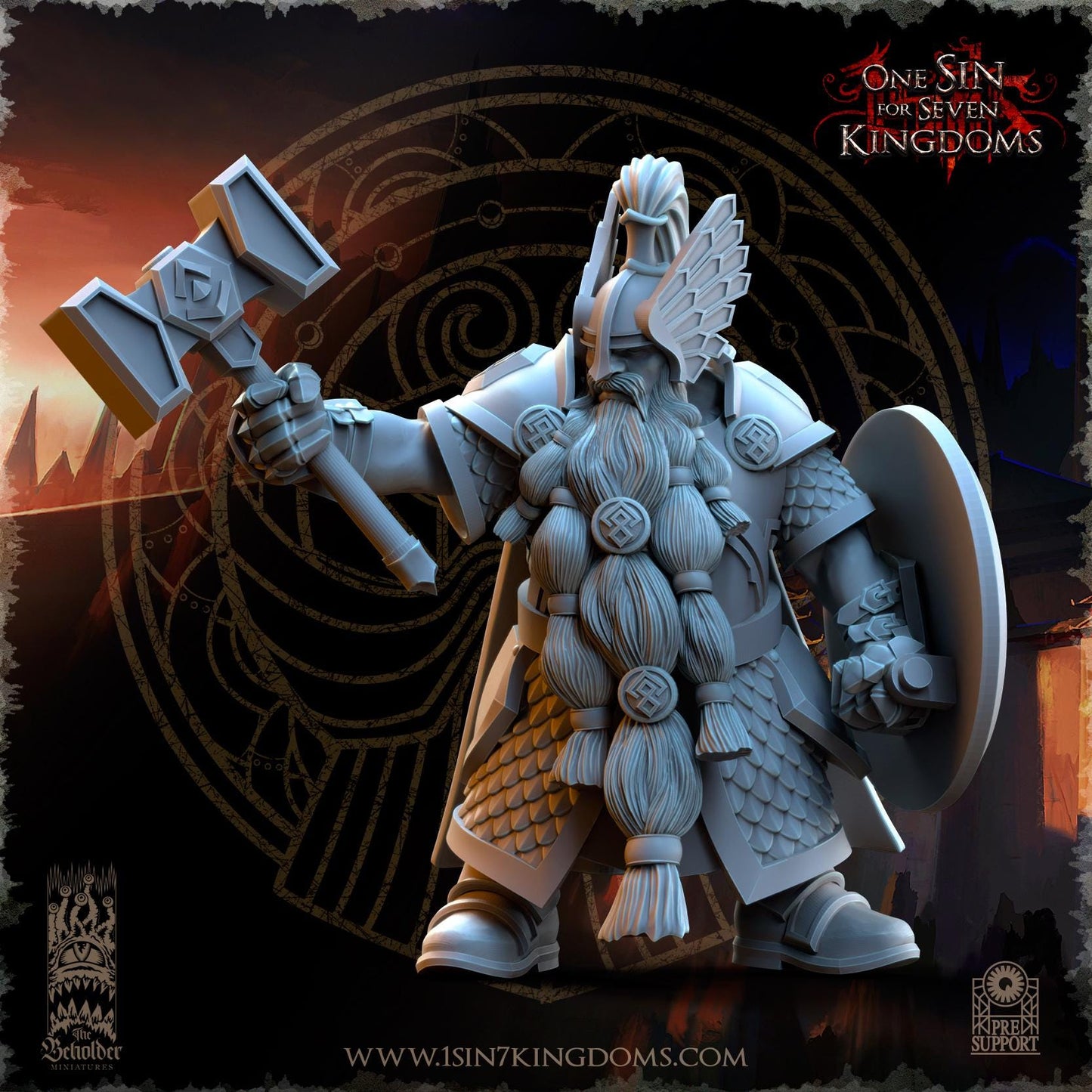 The Beholder Miniatures Dwarven Kingdoms Highborn Warriors - Fantasy / D&D (Custom Order) - product image 5 of 7