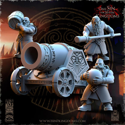 The Beholder Miniatures Dwarven Kingdoms Thunder Cannon - Fantasy / D&D (Custom Order) - product image 1 of 11