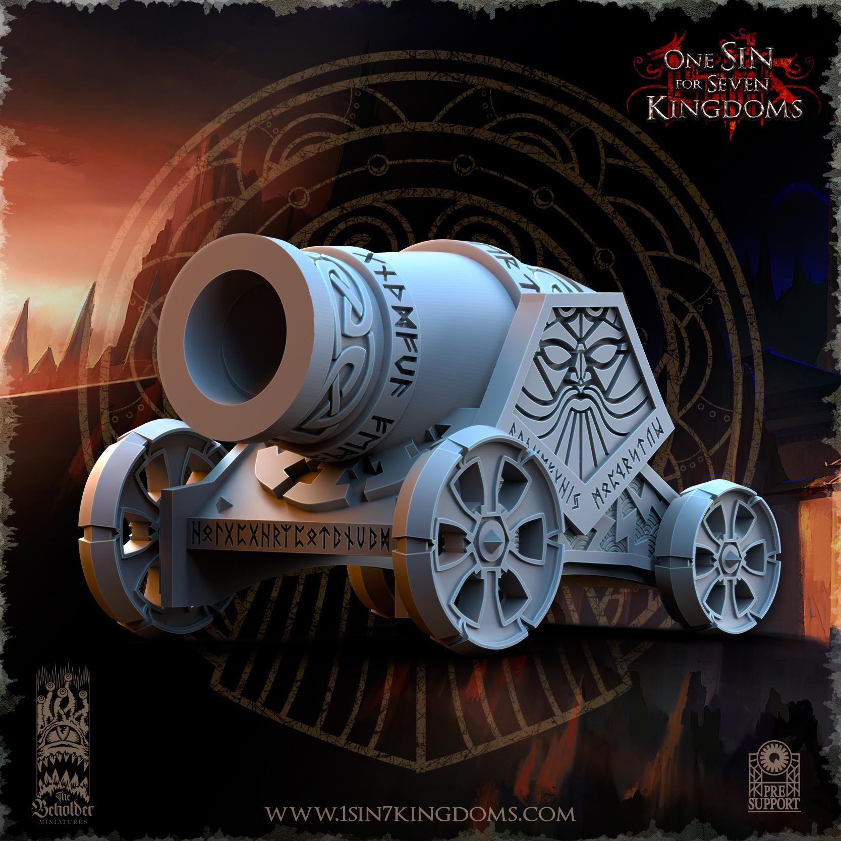 The Beholder Miniatures Dwarven Kingdoms Thunder Cannon - Fantasy / D&D (Custom Order) - product image 2 of 11