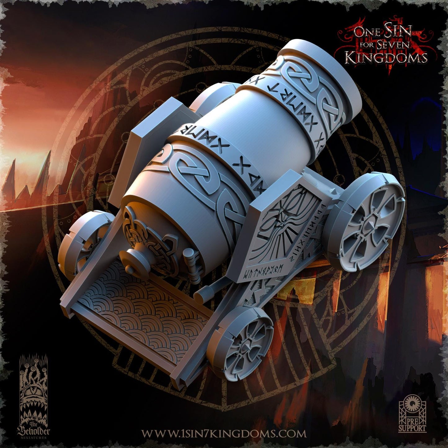 The Beholder Miniatures Dwarven Kingdoms Thunder Cannon - Fantasy / D&D (Custom Order) - product image 7 of 11