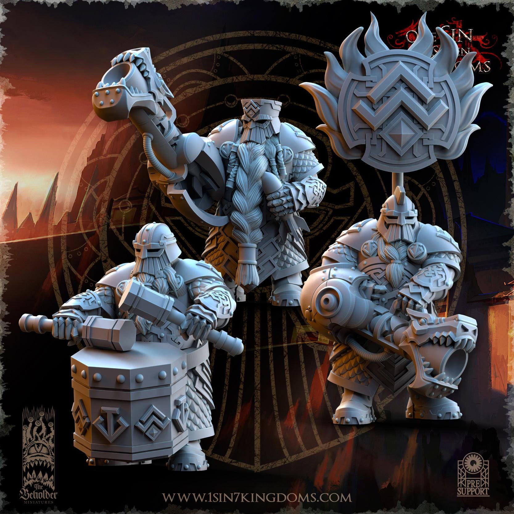 The Beholder Miniatures Dwarven Kingdoms Snapdragons - Fantasy / D&D (Custom Order) - product image 3 of 6