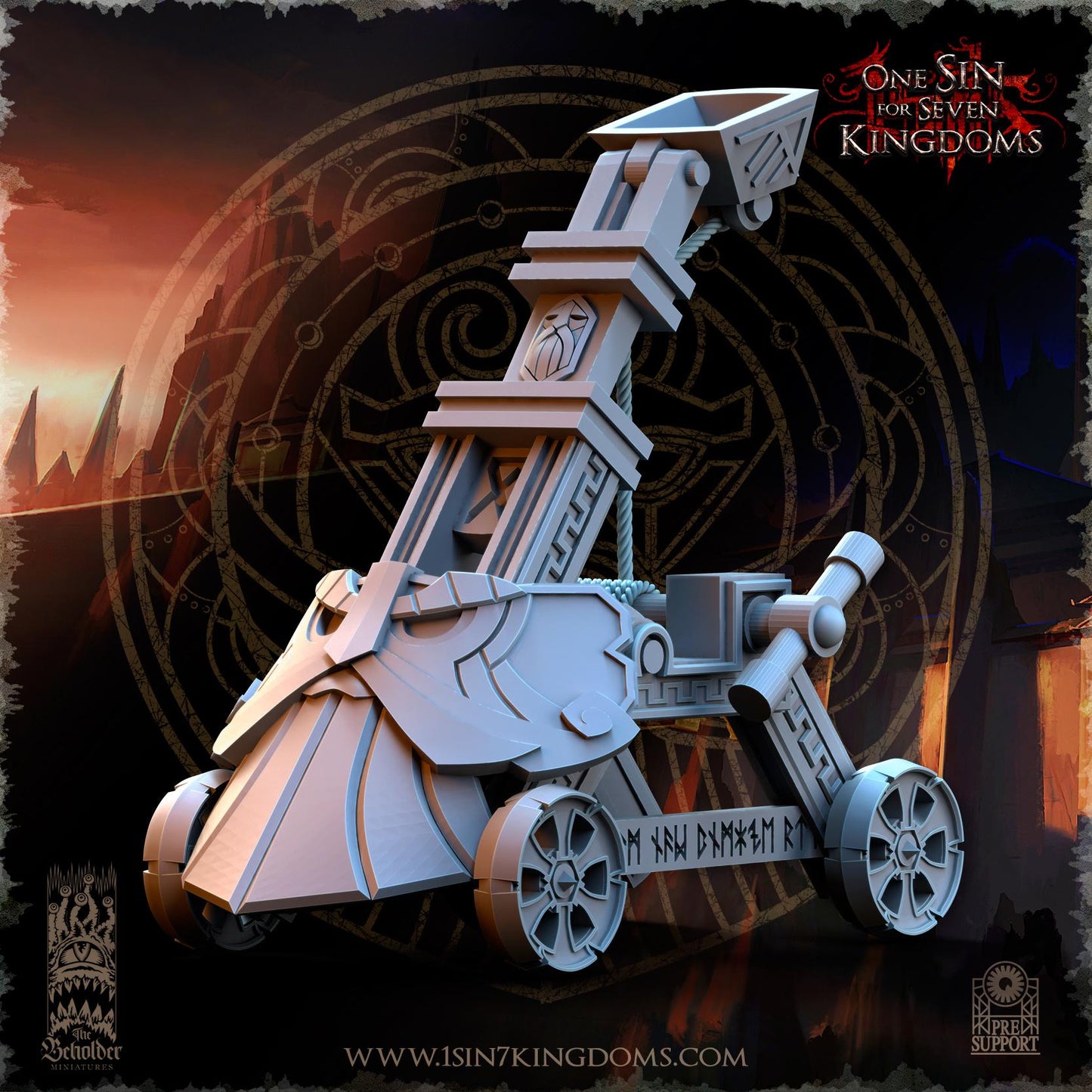 The Beholder Miniatures Dwarven Kingdoms Catapult - Fantasy / D&D (Custom Order) - product image 2 of 7