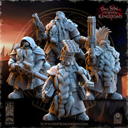 The Beholder Miniatures Dwarven Kingdoms War Engineers - Fantasy / D&D (Custom Order) - product image 1 of 5