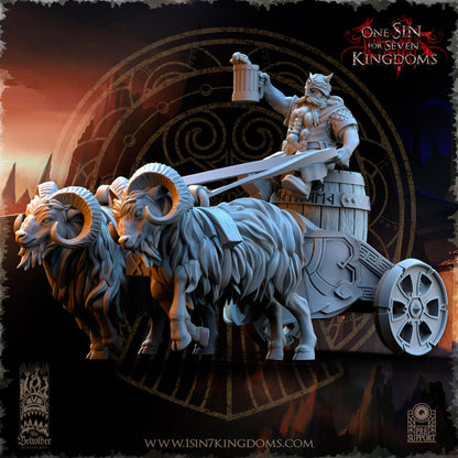 The Beholder Miniatures Dwarven Kingdoms Oktobeard Fest Chariot - Fantasy / D&D (Custom Order) - product image 1 of 5